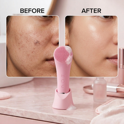 Hqlove™ Sonic Facial Cleansing Brush — Warm Silicone Deep Cleanse