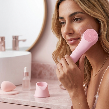 Hqlove™ Sonic Facial Cleansing Brush — Warm Silicone Deep Cleanse